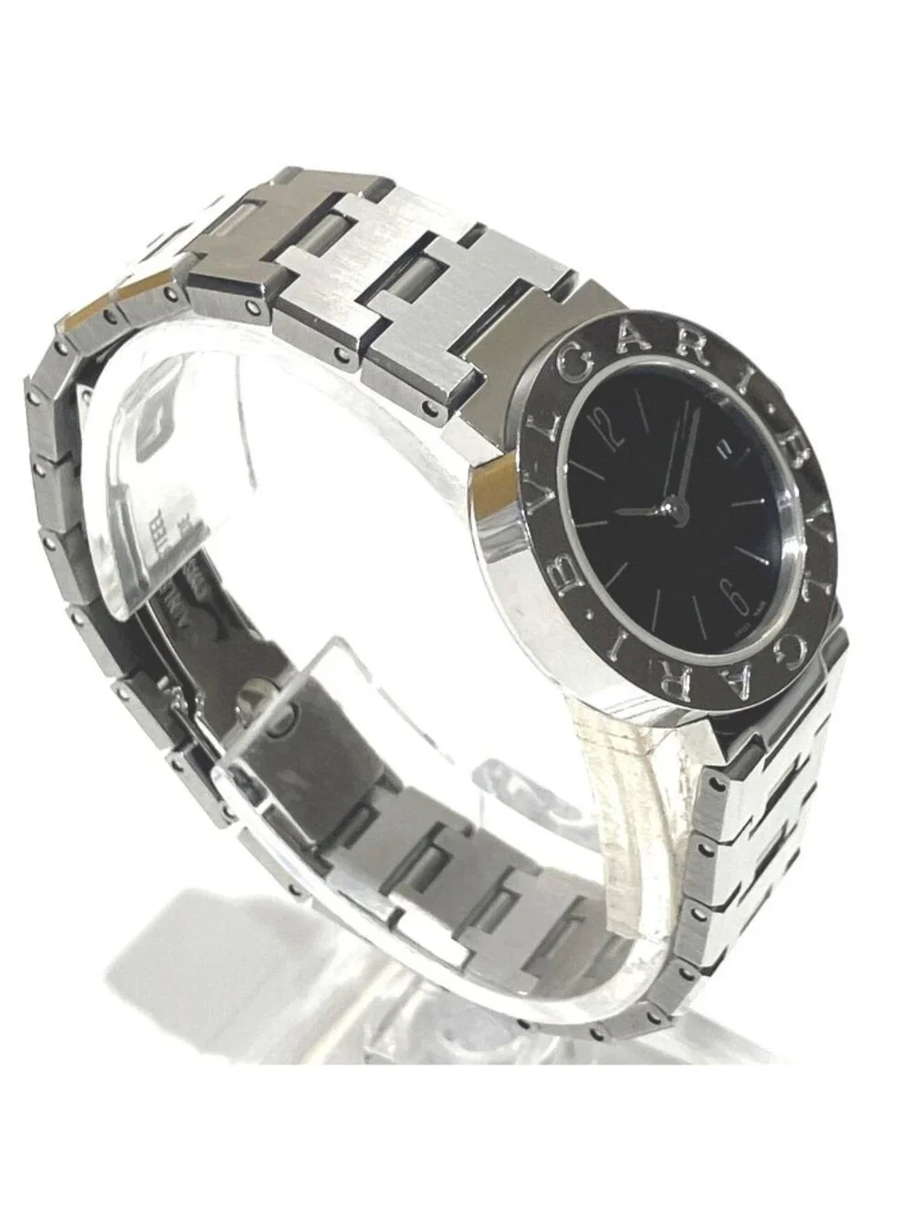Bvlgari Watch SS Quartz Black Dial